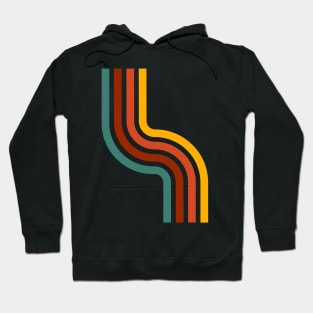 Retro Colorful Curvy Line Hoodie